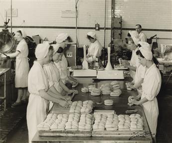 (KEENS DEPENDABLE FOODSTUFFS--PIE & SAUSAGE FACTORY) Company presentation album with 39 mouth-watering photographs detailing the produ
